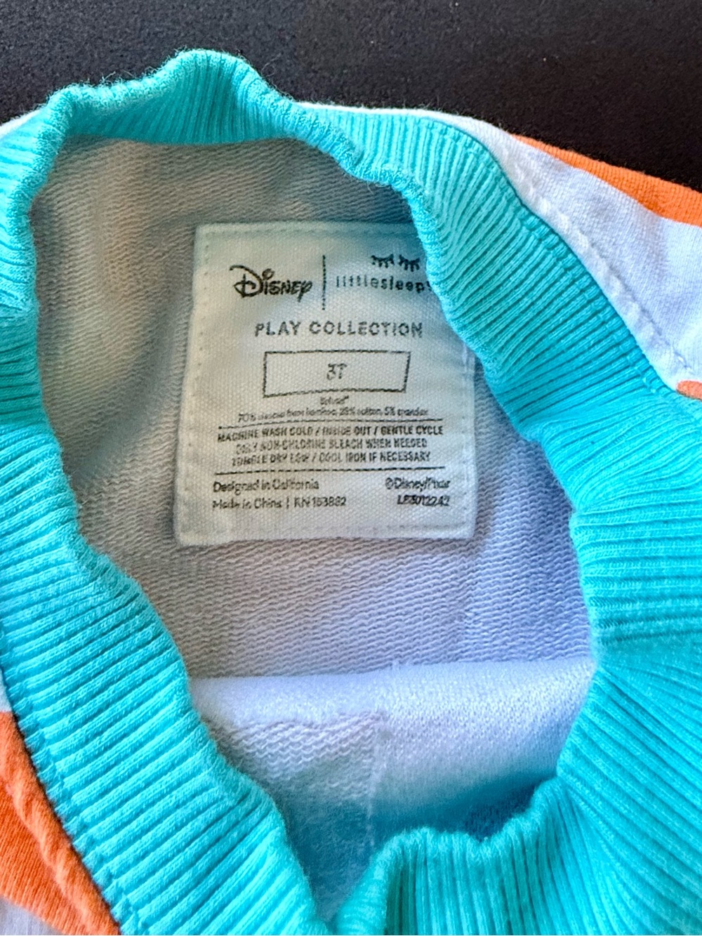 Orange & White Striped Kids Sweatshirt with Nemo - Picture 4 of 5